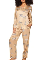 Mulberry Silk Panthère Pajama Set