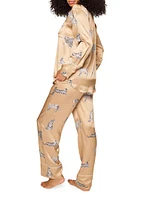 Mulberry Silk Panthère Pajama Set