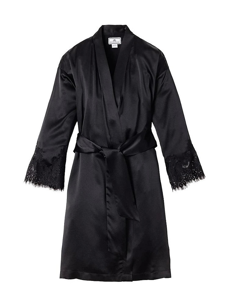 Mulberry Silk & Lace Robe