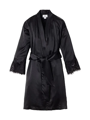 Mulberry Silk & Lace Robe