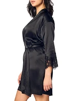 Mulberry Silk & Lace Robe