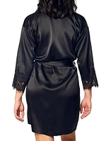Mulberry Silk & Lace Robe