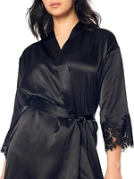 Mulberry Silk & Lace Robe