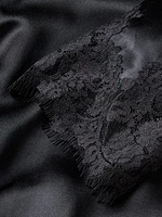Mulberry Silk & Lace Robe
