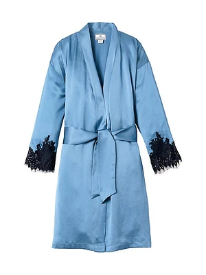 Mystique Lace & Mulberry Silk Robe