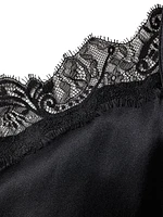 Mulberry Silk Lace Cami & Shorts Pajama Set