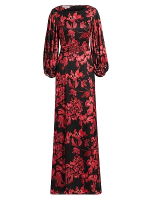 Floral Twill Gown