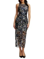 Helena Floral Mesh Cocktail Dress
