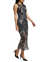 Helena Floral Mesh Cocktail Dress
