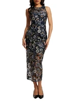 Helena Floral Mesh Cocktail Dress