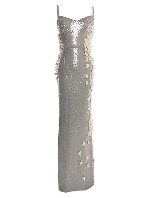 Giovanna Sequined Flower Gown