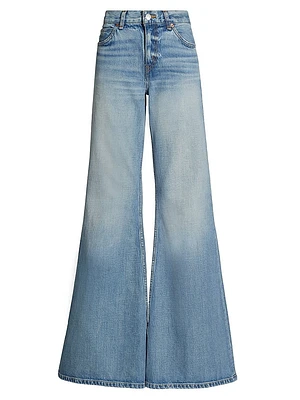 Baggy Flare Mid-Rise Wide-Leg Jeans