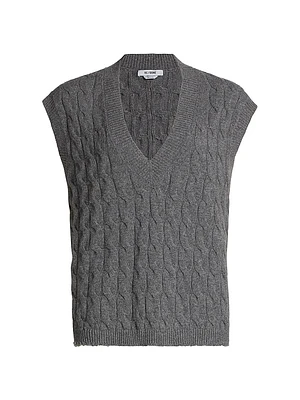 Cashmere Cable-Knit Vest