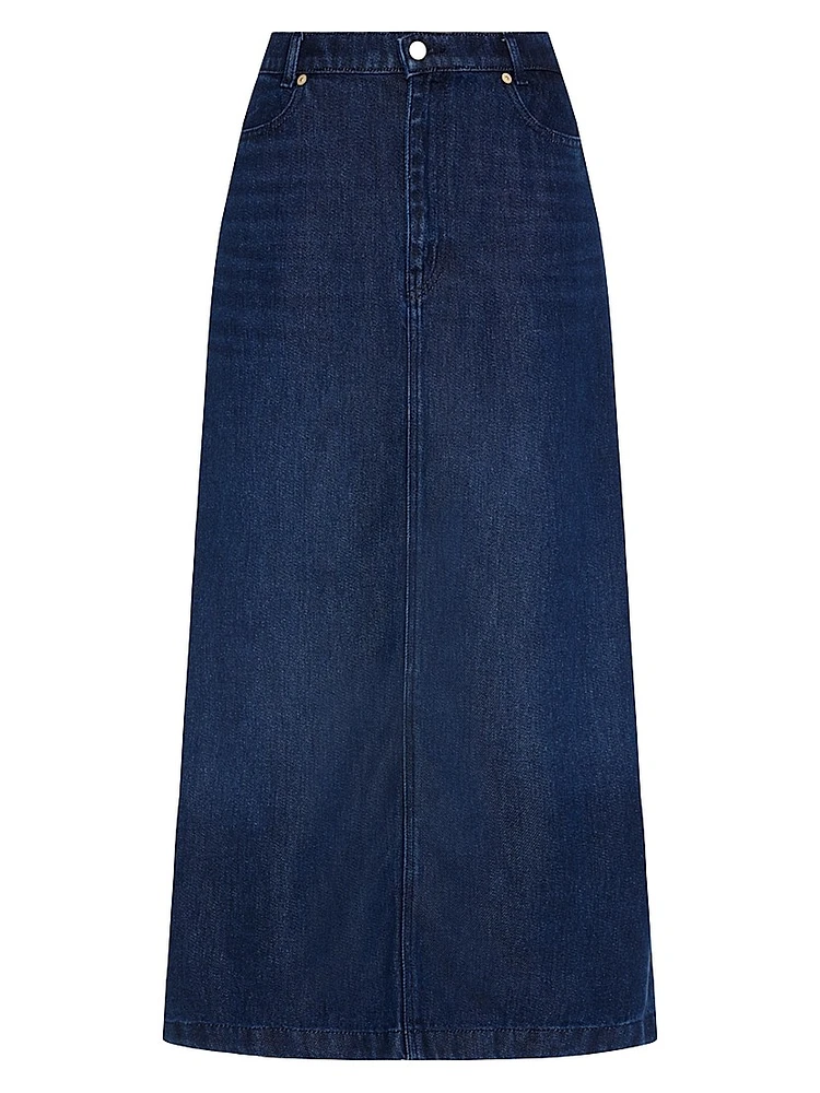 Denim Midi-Skirt