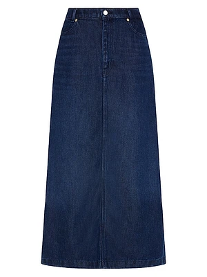 Denim Midi-Skirt