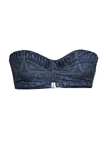 Emmy Textured Bandeau Bikini Top