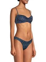 Emmy Textured Bandeau Bikini Top