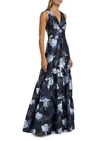 Rori Floral Fit-&-Flare Gown