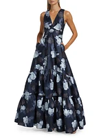 Rori Floral Fit-&-Flare Gown
