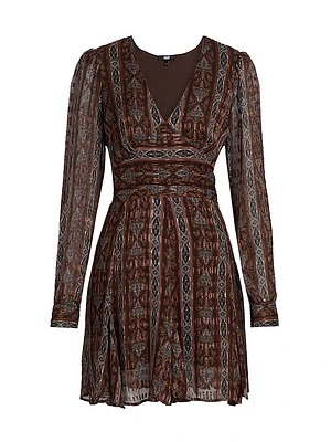Bucatini Silk-Blend Minidress