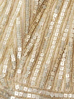 Beaded V-Neck Column Gown