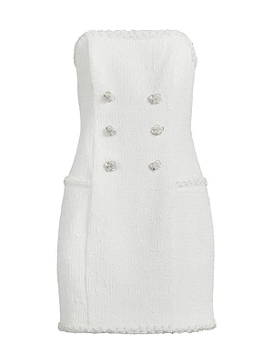 Bouclé Jacquard Strapless Minidress