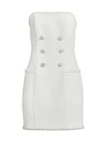 Bouclé Jacquard Strapless Minidress