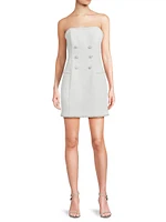 Bouclé Jacquard Strapless Minidress