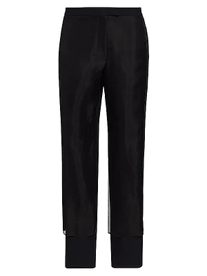Teddy Wool Twill & Organza Pants