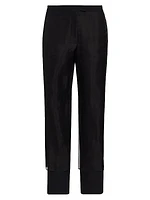 Teddy Wool Twill & Organza Pants