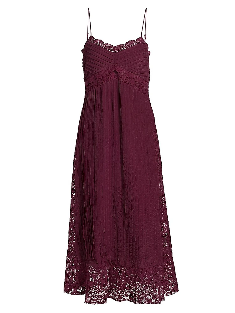 Lace Sleeveless Midi-Dress