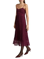 Lace Sleeveless Midi-Dress