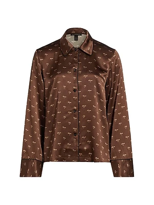 Kiki Printed Silk Lounge Top
