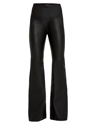 Kat Stretch Leather Bell Leggings