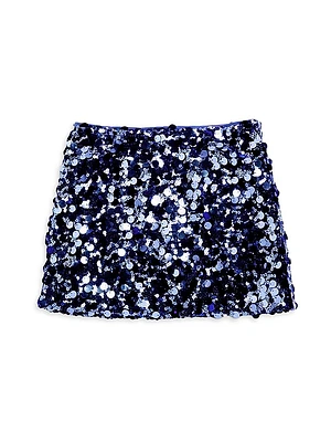 Girl's Tia Sequined Miniskirt