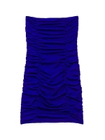 Girl's Ruched Strapless Minidress