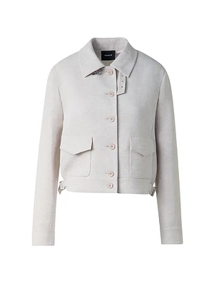 Peer Linen Button-Front Jacket
