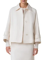 Alia Cotton & Silk Trench Jacket