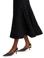 Jules Metallic Lace Bandeau Midi-Dress