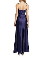 Luella Floral Lace Appliqué Gown