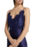Luella Floral Lace Appliqué Gown