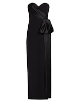 Angely Crepe Strapless Gown