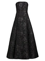 Severine Jacquard Strapless Gown