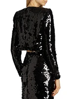 Anaya Sequined Crop Top