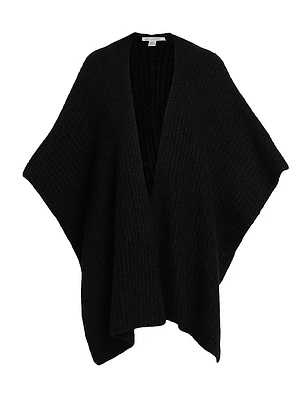 Cashmere-Silk Chunky Knit Cape