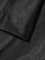 Faux-Leather Ankle-Crop Flared Pants