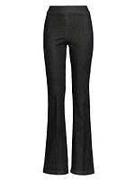 Stretch-Cotton Flared Pants