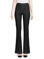Stretch-Cotton Flared Pants
