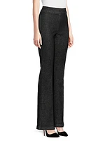 Stretch-Cotton Flared Pants