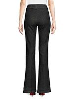 Stretch-Cotton Flared Pants